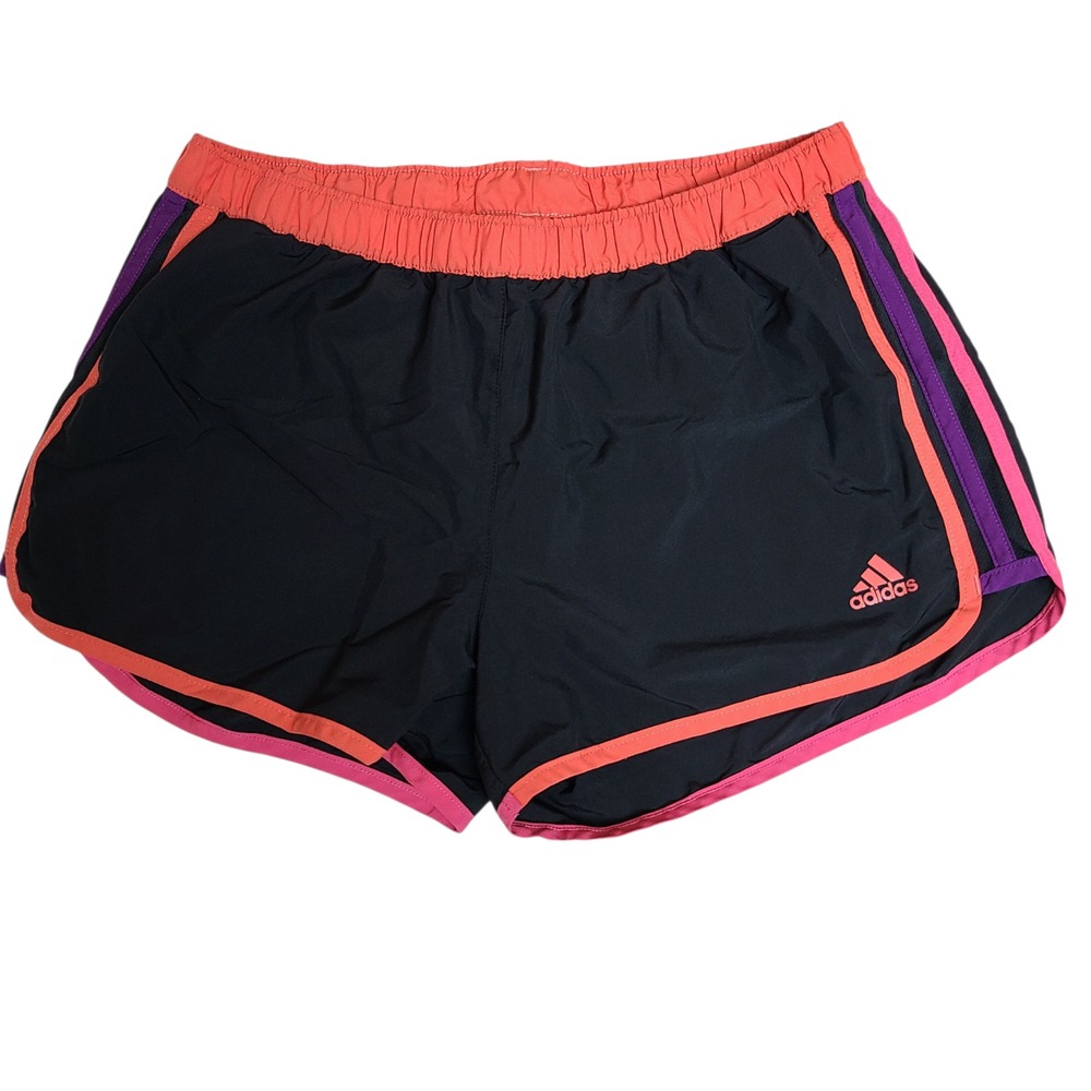 ADIDAS CLIMALITE Size S Womens Drawstring Stretch Waist Lined Running Shorts